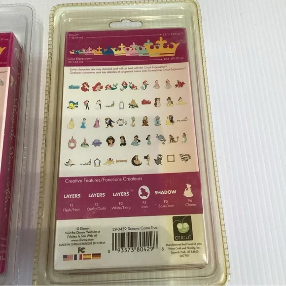 Cricut Disney Cartridge Bundle Lot of 6 Mickey Hello Kitty Tinker bell Belle - Picture 8 of 10